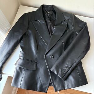 BCBGMAXAZRIA leather blazer